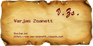 Varjas Zsanett névjegykártya